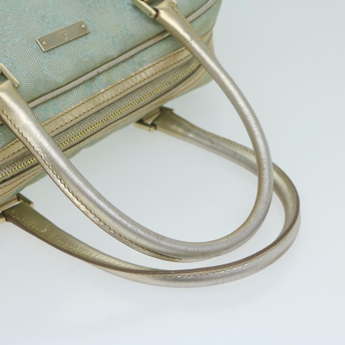 Gucci Gg Canvas Blue Canvas Handbag (Pre-Owned) Size ONE SIZE - 4 Thumbnail