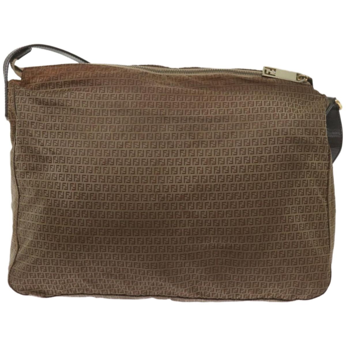 Fendi Zucchino Brown Canvas Shoulder Bag (Pre-Owned) Size ONE SIZE - 2 Thumbnail