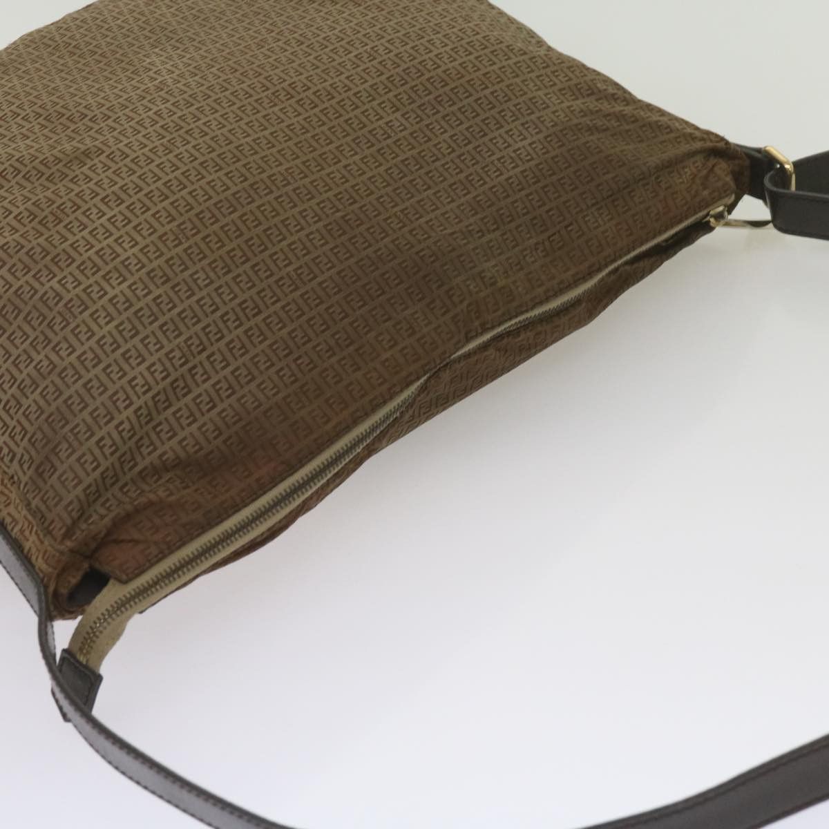 Fendi Zucchino Brown Canvas Shoulder Bag (Pre-Owned) Size ONE SIZE - 11 Thumbnail
