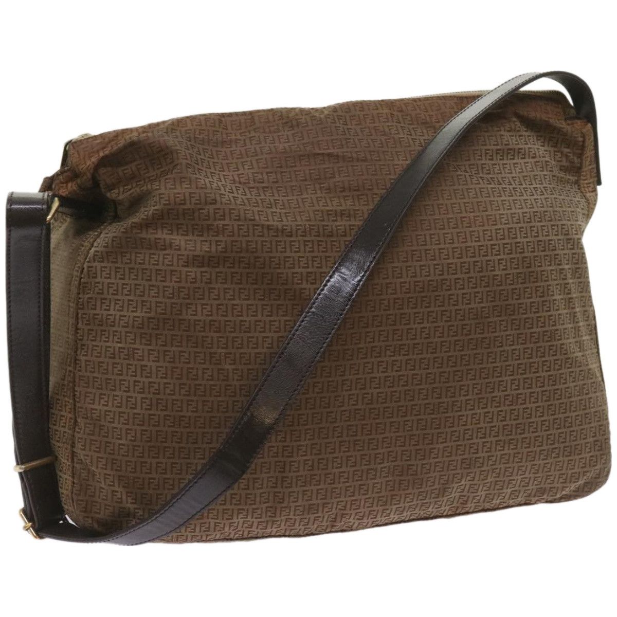 Fendi Zucchino Brown Canvas Shoulder Bag (Pre-Owned) Size ONE SIZE - 18 Thumbnail