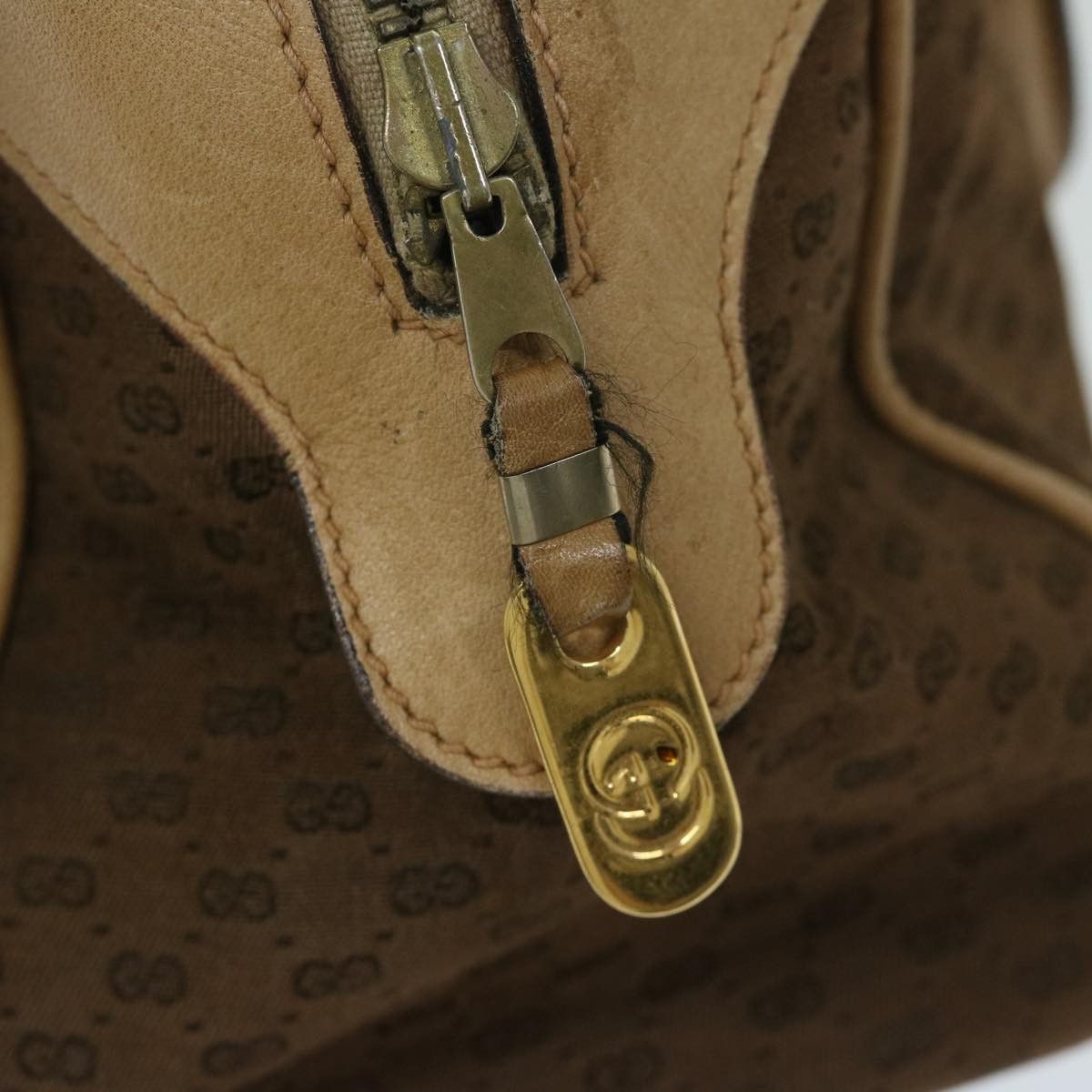 Gucci Micro Small Gg Canvas Brown Canvas Handbag (Pre-Owned) Size ONE SIZE - 16 Thumbnail