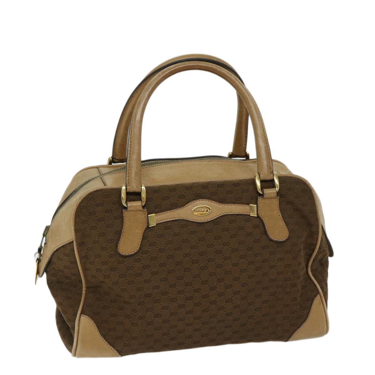 Gucci Micro Small Gg Canvas Brown Canvas Handbag (Pre-Owned) Size ONE SIZE - 9 Thumbnail