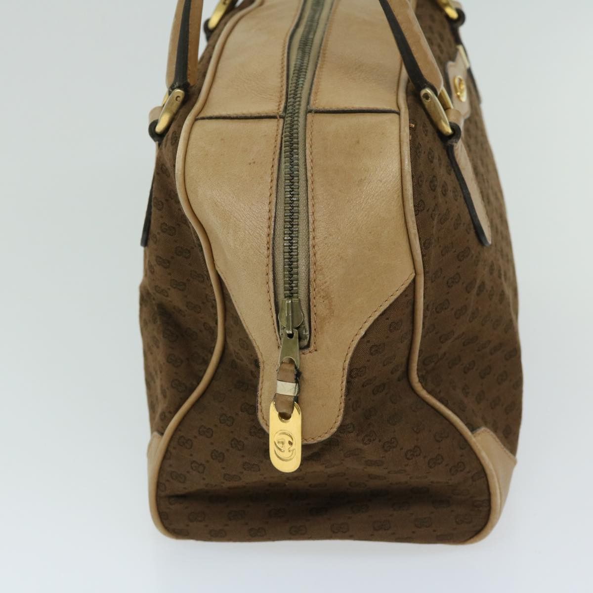 Gucci Micro Small Gg Canvas Brown Canvas Handbag (Pre-Owned) Size ONE SIZE - 11 Thumbnail