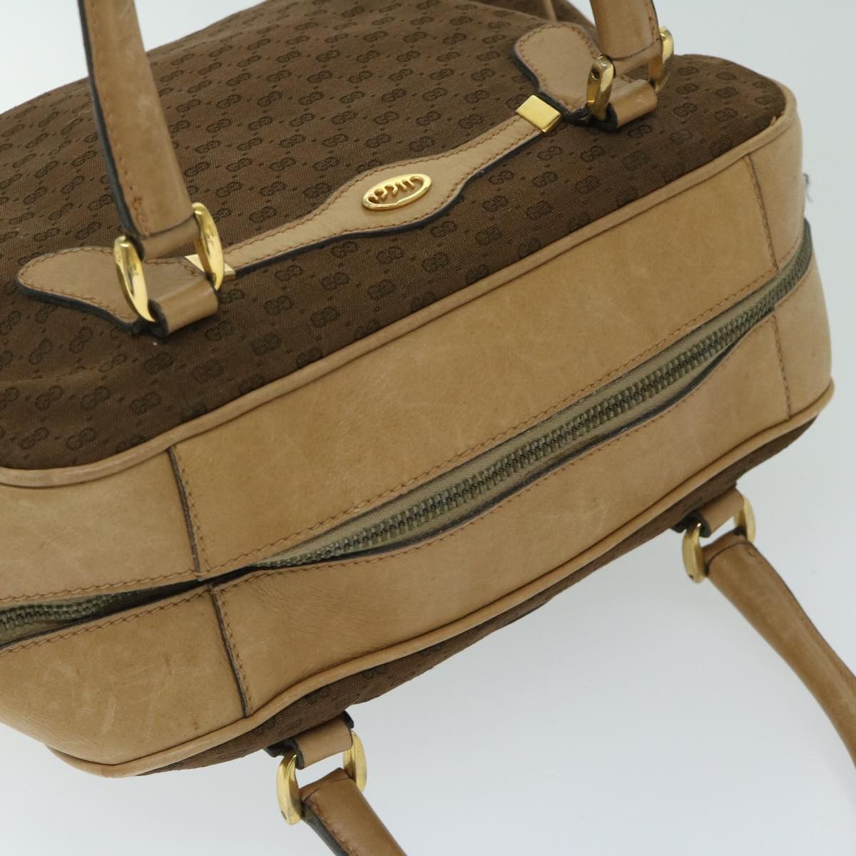 Gucci Micro Small Gg Canvas Brown Canvas Handbag (Pre-Owned) Size ONE SIZE - 4 Thumbnail