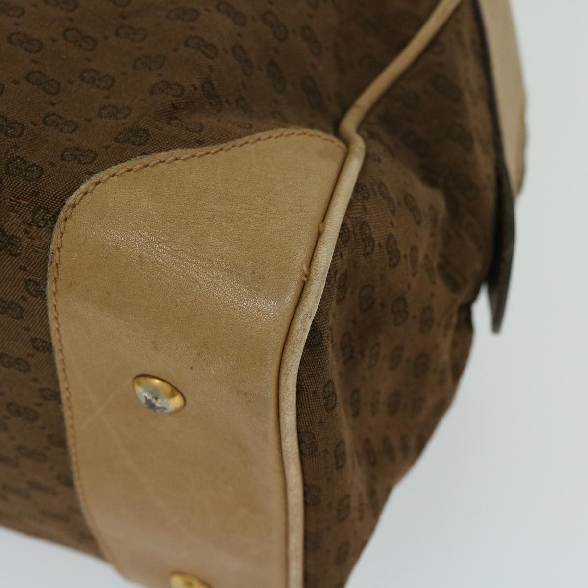 Gucci Micro Small Gg Canvas Brown Canvas Handbag (Pre-Owned) Size ONE SIZE - 7 Thumbnail