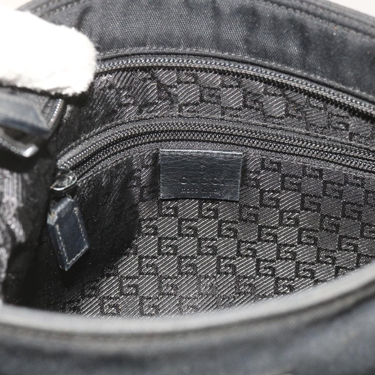 Gucci Black Canvas Shoulder Bag (Pre-Owned) Size ONE SIZE - 8 Thumbnail