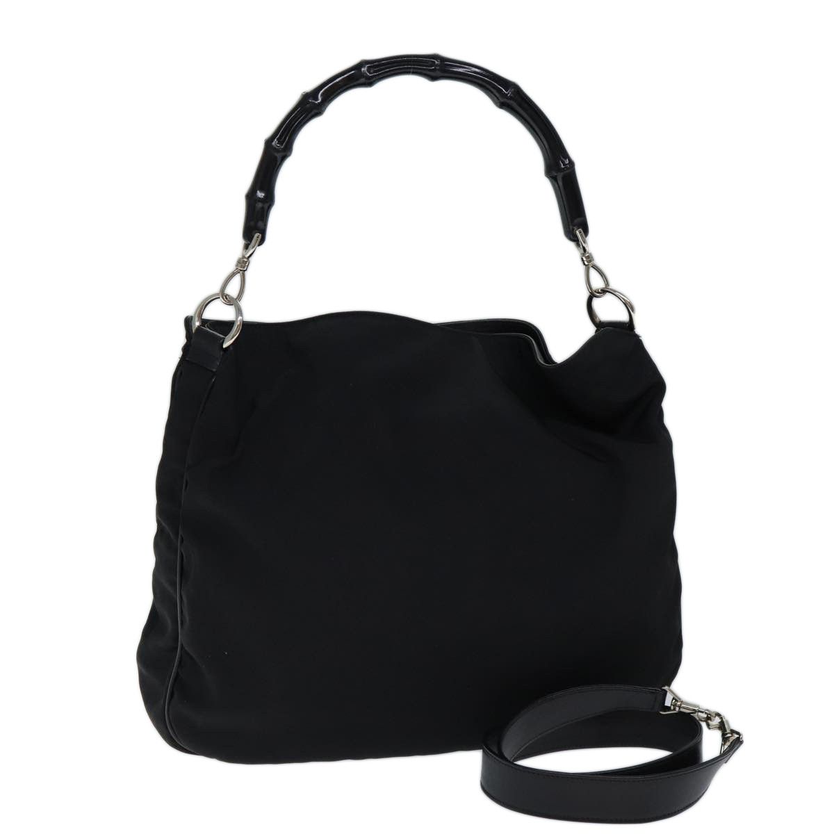 Gucci Bamboo Black Synthetic Shoulder Bag (Pre-Owned) Size ONE SIZE - 13 Thumbnail
