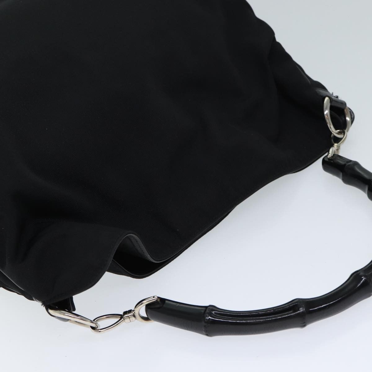 Gucci Bamboo Black Synthetic Shoulder Bag (Pre-Owned) Size ONE SIZE - 4 Thumbnail