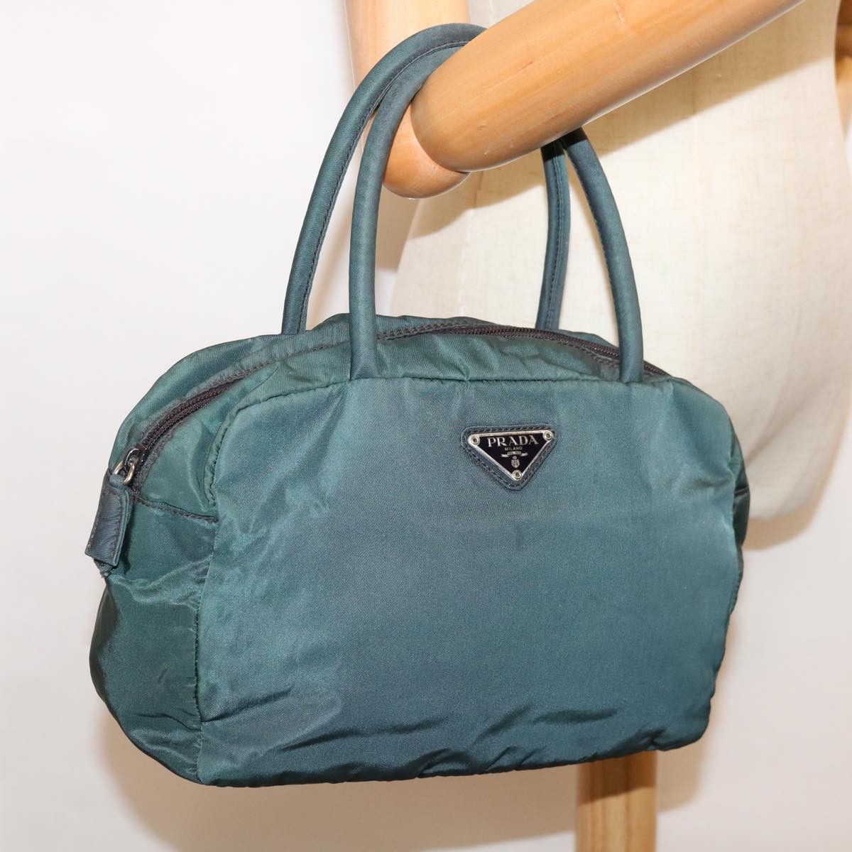 Prada Tessuto Green Synthetic Handbag (Pre-Owned) Size ONE SIZE - 7 Thumbnail