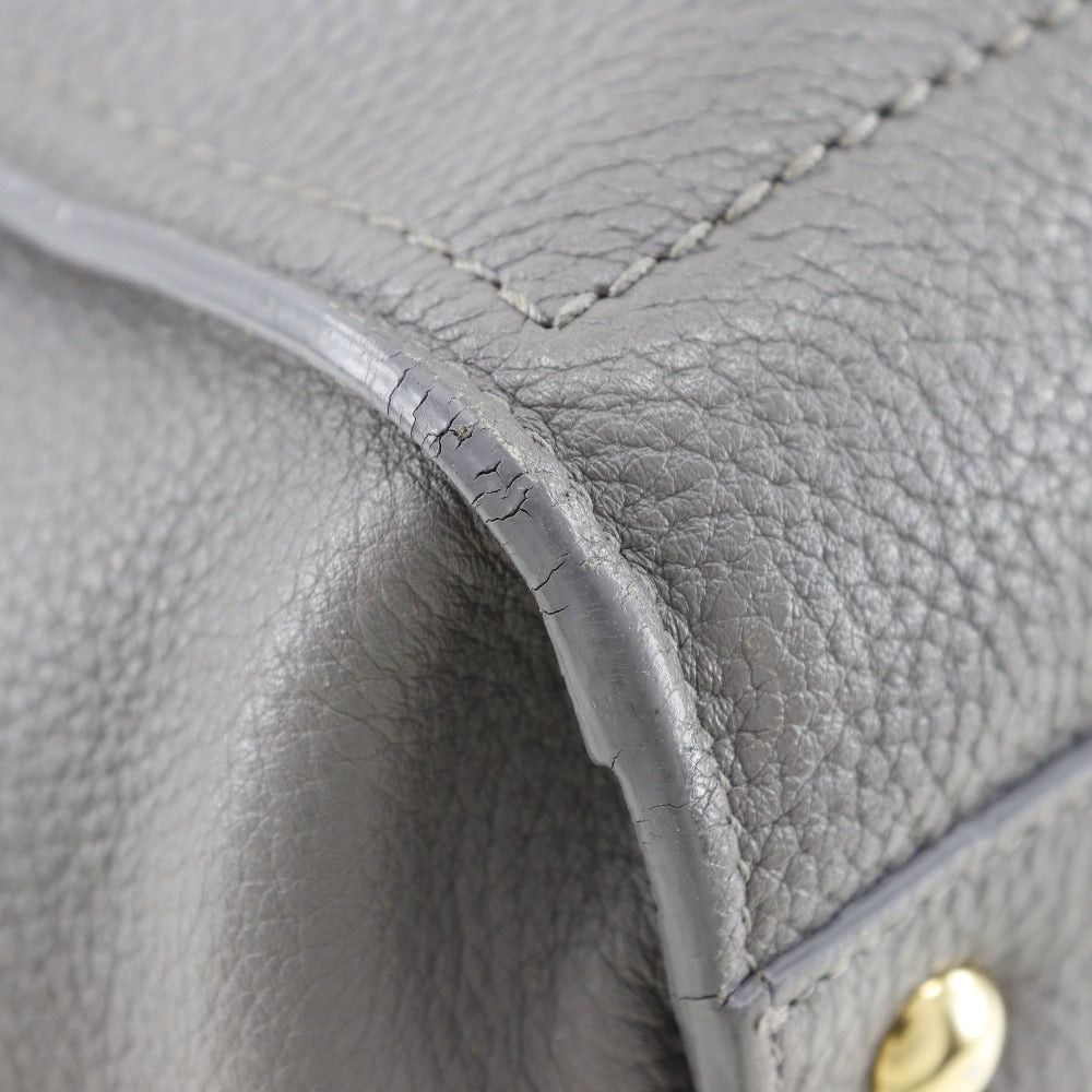 Salvatore Ferragamo Amy Grey Leather Shoulder Bag (Pre-Owned) Size ONE SIZE - 6 Thumbnail