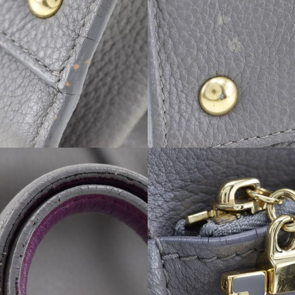 Salvatore Ferragamo Amy Grey Leather Shoulder Bag (Pre-Owned) Size ONE SIZE - 8 Thumbnail