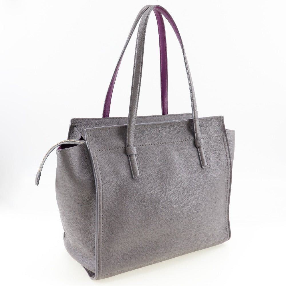 Salvatore Ferragamo Amy Grey Leather Shoulder Bag (Pre-Owned) Size ONE SIZE - 3 Thumbnail