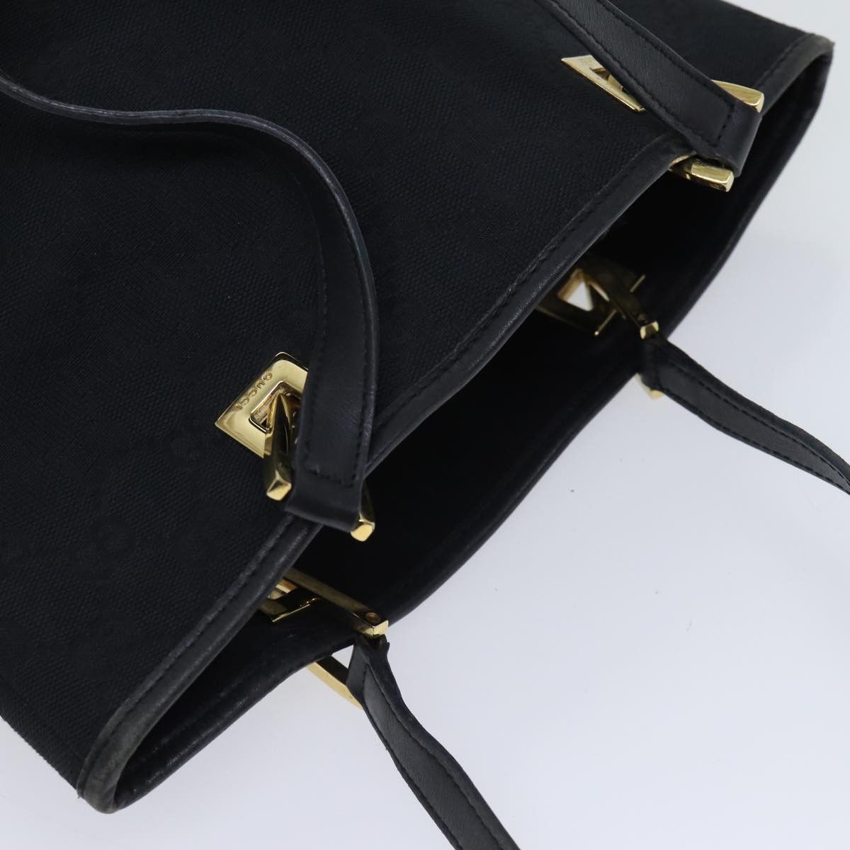 Gucci Gg Canvas Black Canvas Tote Bag (Pre-Owned) Size ONE SIZE - 4 Thumbnail