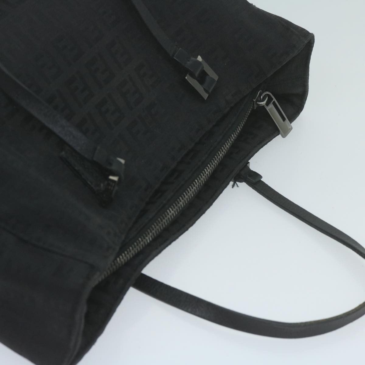 Fendi Zucchino Black Synthetic Handbag (Pre-Owned) Size ONE SIZE - 11 Thumbnail