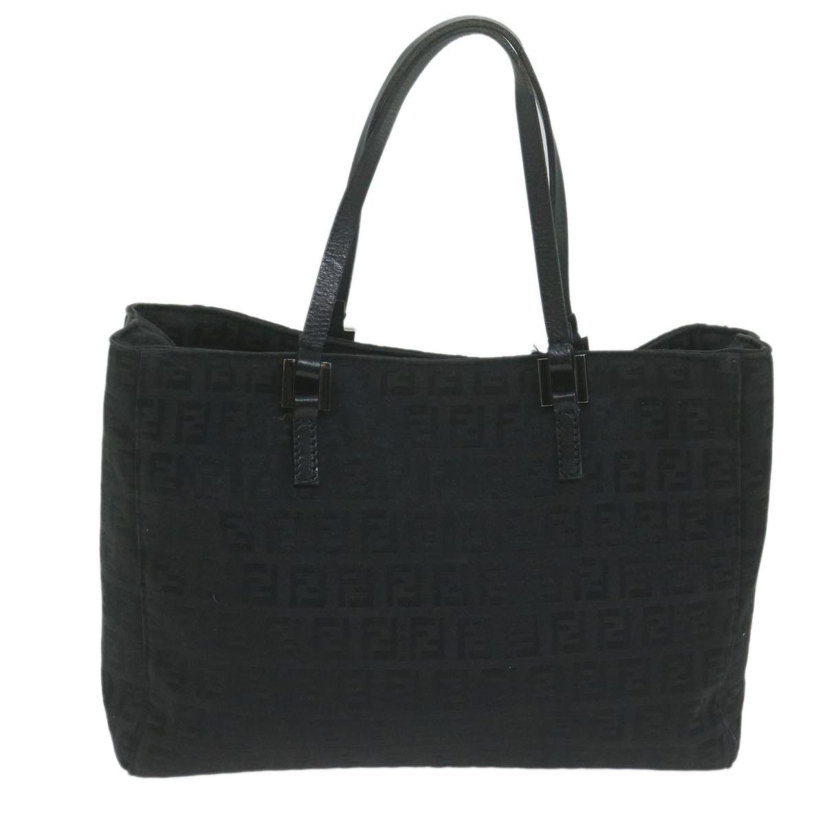 Fendi Zucchino Black Synthetic Handbag (Pre-Owned) Size ONE SIZE - 2 Thumbnail