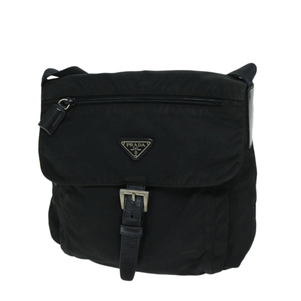 Prada Tessuto Black Canvas Shoulder Bag (Pre-Owned) Size ONE SIZE - 11 Thumbnail