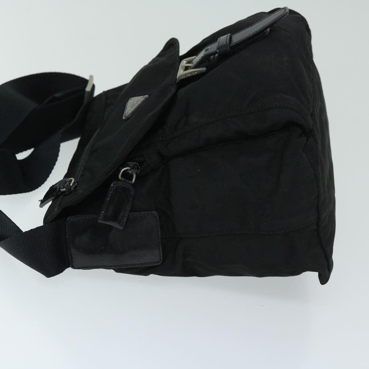 Prada Tessuto Black Canvas Shoulder Bag (Pre-Owned) Size ONE SIZE - 13 Thumbnail