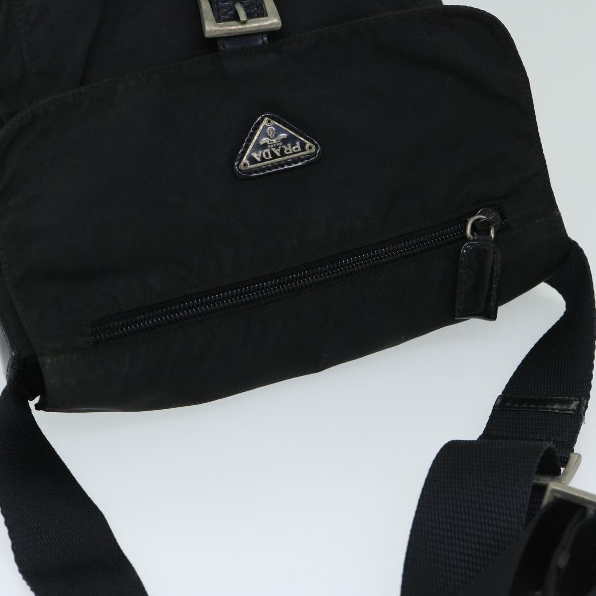 Prada Tessuto Black Canvas Shoulder Bag (Pre-Owned) Size ONE SIZE - 14 Thumbnail