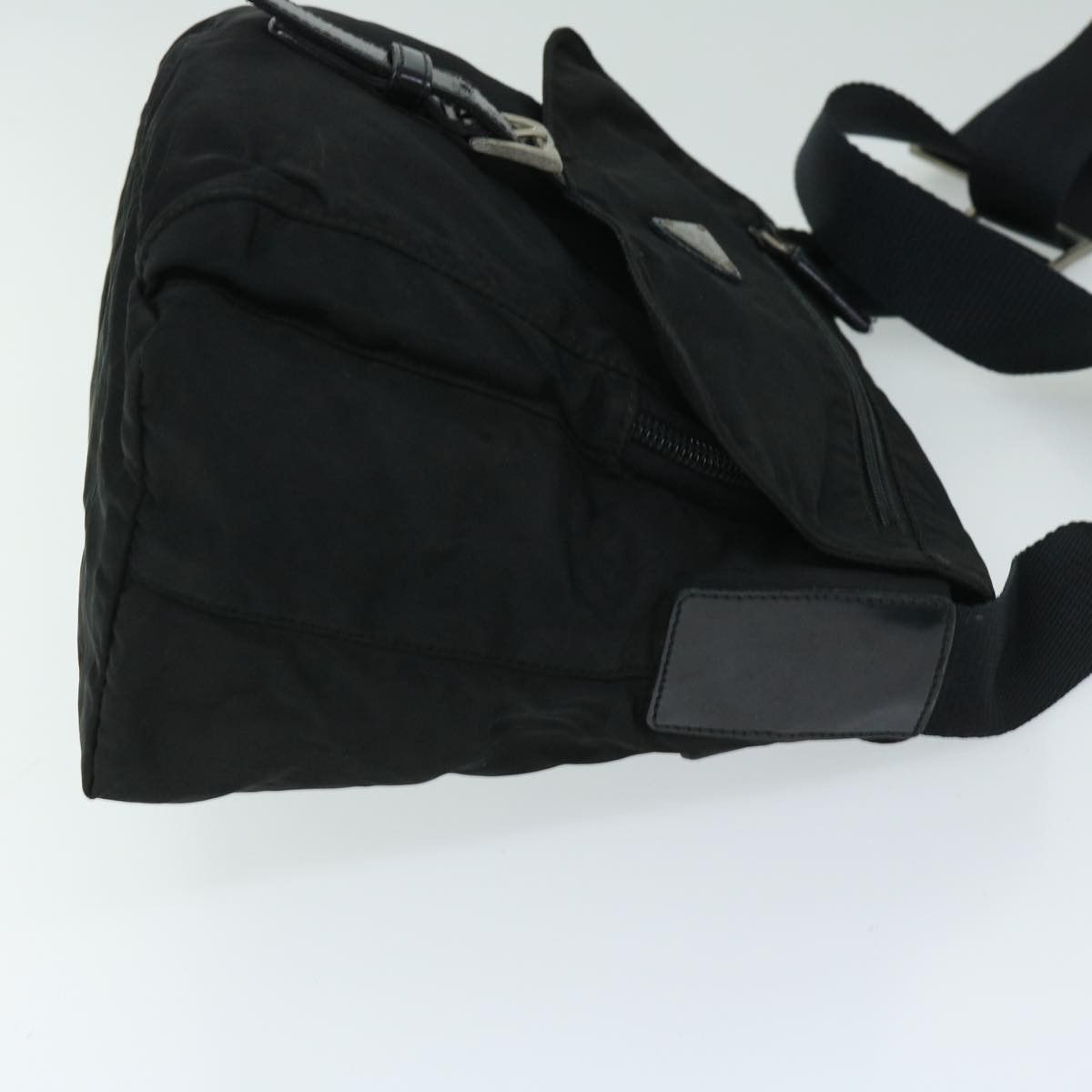 Prada Tessuto Black Canvas Shoulder Bag (Pre-Owned) Size ONE SIZE - 12 Thumbnail
