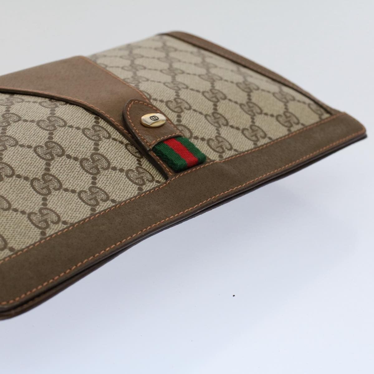 Gucci Ophidia Brown Canvas Clutch Bag (Pre-Owned) Size ONE SIZE - 12 Thumbnail