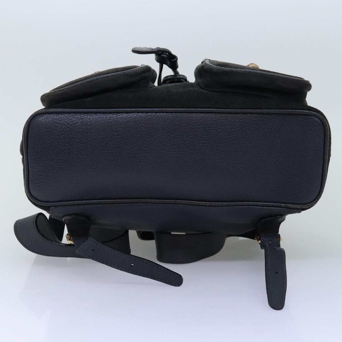 Gucci Bamboo Black Suede Backpack Bag (Pre-Owned) Size ONE SIZE - 3 Thumbnail