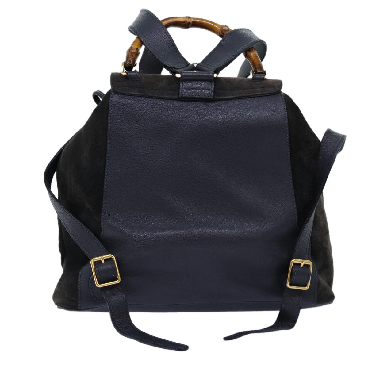 Gucci Bamboo Black Suede Backpack Bag (Pre-Owned) Size ONE SIZE - 2 Thumbnail