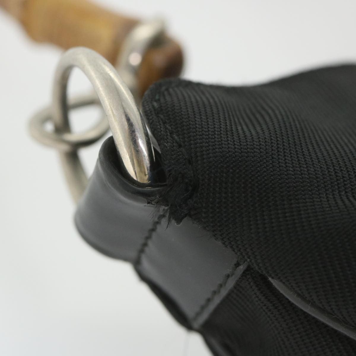 Gucci Bamboo Black Synthetic Shoulder Bag (Pre-Owned) Size ONE SIZE - 15 Thumbnail