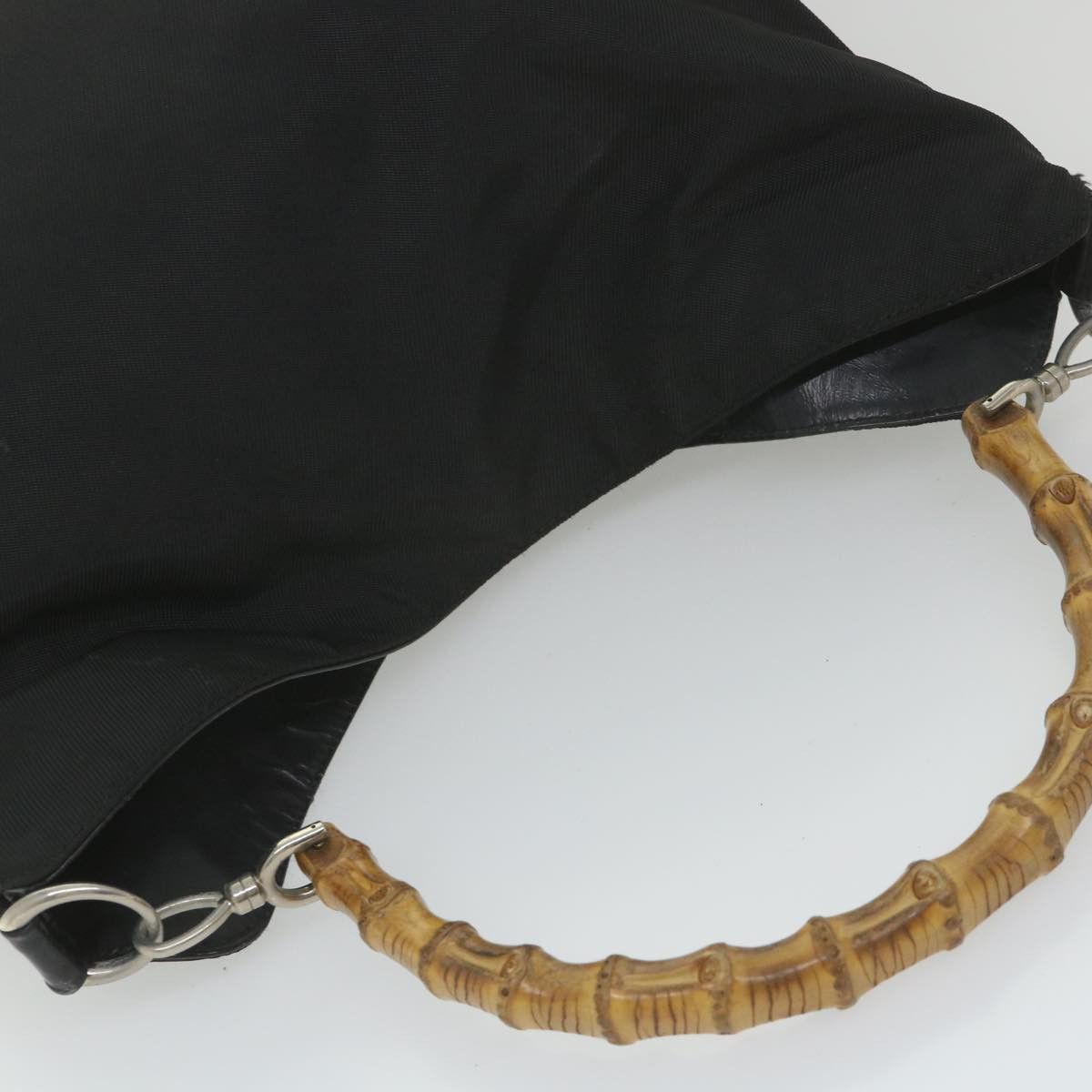 Gucci Bamboo Black Synthetic Shoulder Bag (Pre-Owned) Size ONE SIZE - 4 Thumbnail