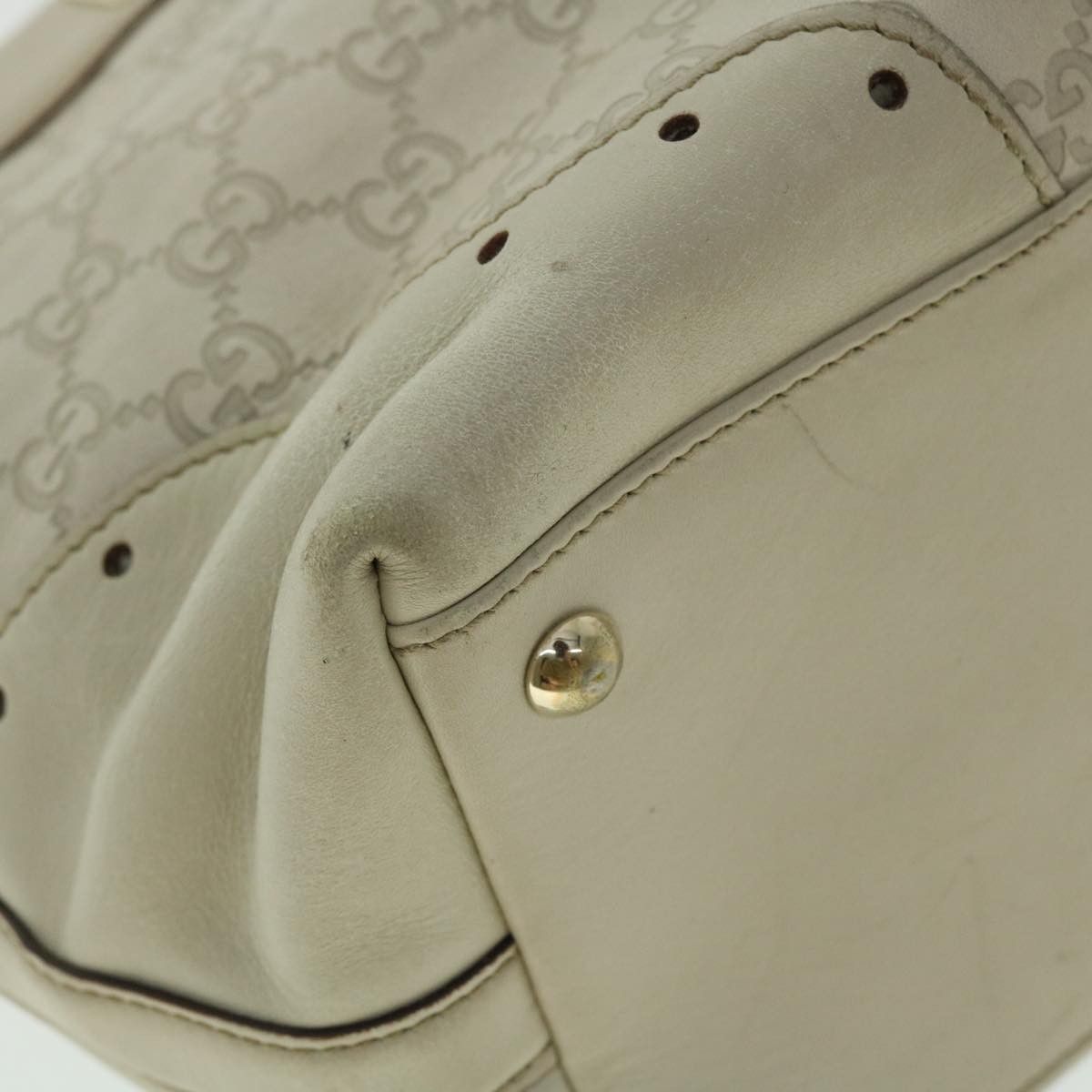 Gucci ssima White Canvas Shoulder Bag (Pre-Owned) Size ONE SIZE - 13 Thumbnail