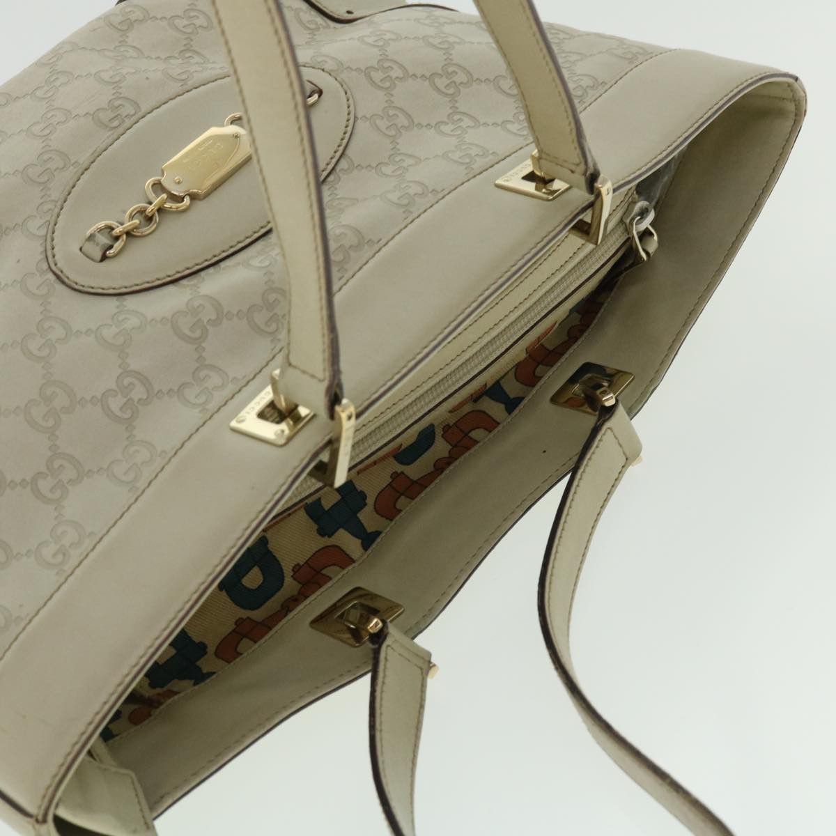 Gucci ssima White Canvas Shoulder Bag (Pre-Owned) Size ONE SIZE - 4 Thumbnail