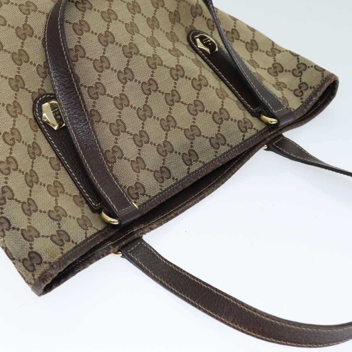 Gucci Gg Canvas Beige Canvas Tote Bag (Pre-Owned) Size ONE SIZE - 4 Thumbnail