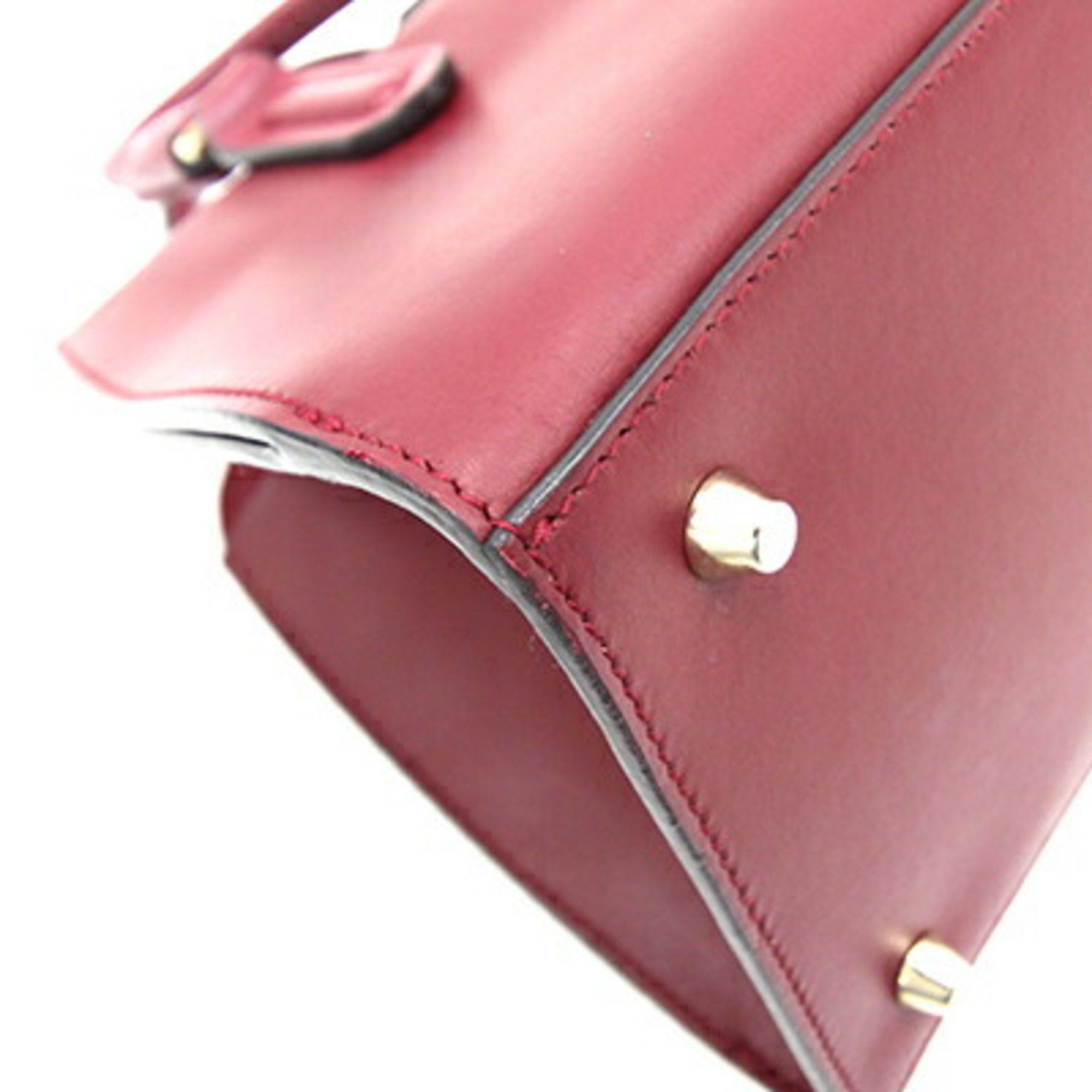 Furla FURLA Milano G7269 Bordeaux Leather Shoulder Bag Red Women's Size ONE SIZE - 4 Thumbnail