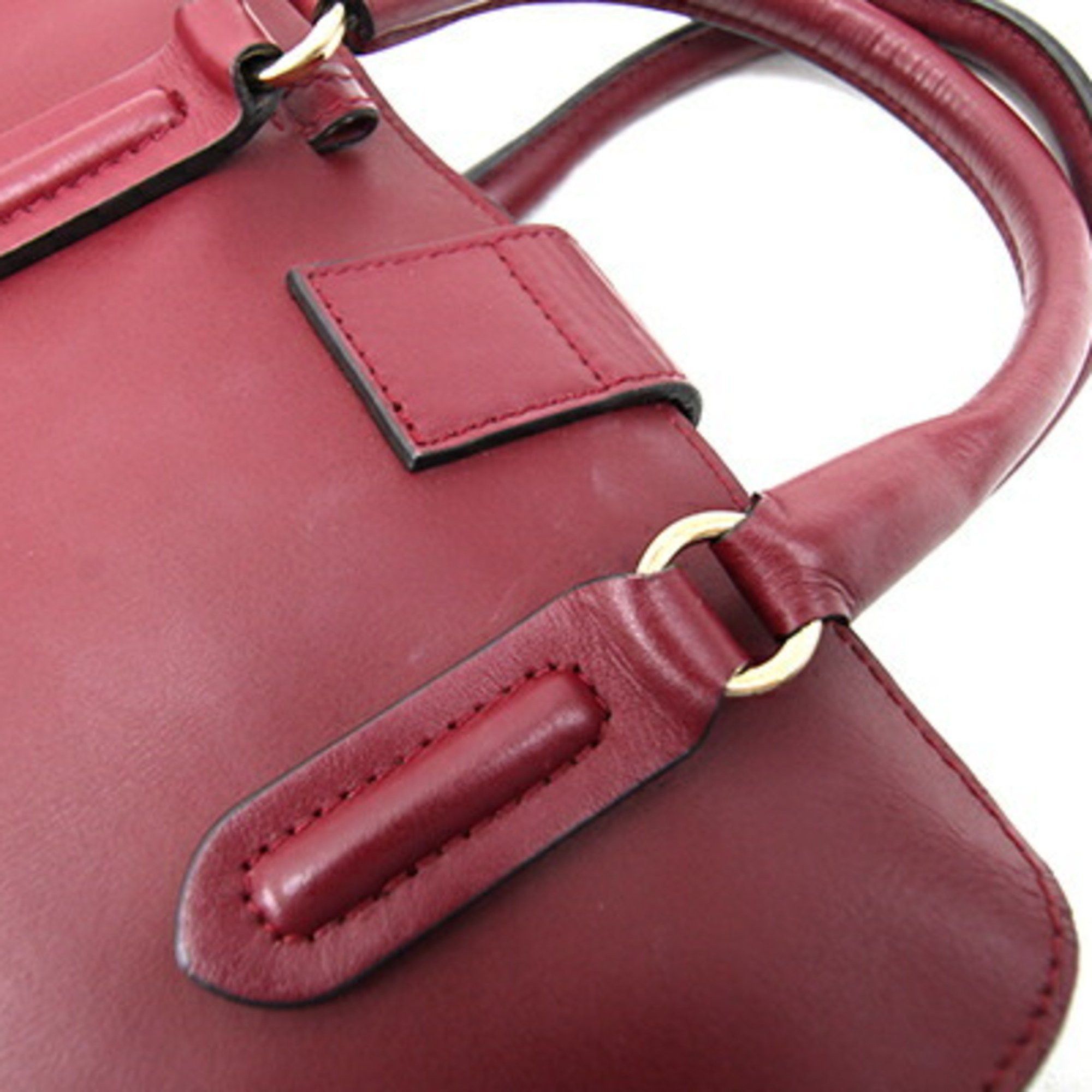 Furla FURLA Milano G7269 Bordeaux Leather Shoulder Bag Red Women's Size ONE SIZE - 5 Thumbnail