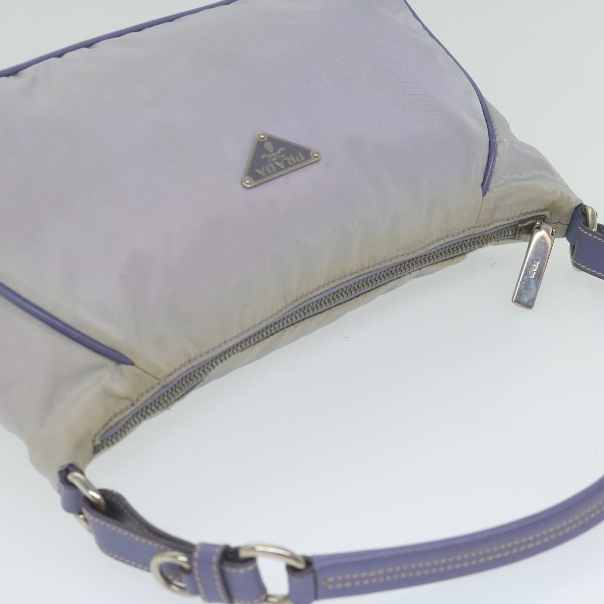 Prada Tessuto Purple Synthetic Handbag (Pre-Owned) Size ONE SIZE - 4 Thumbnail