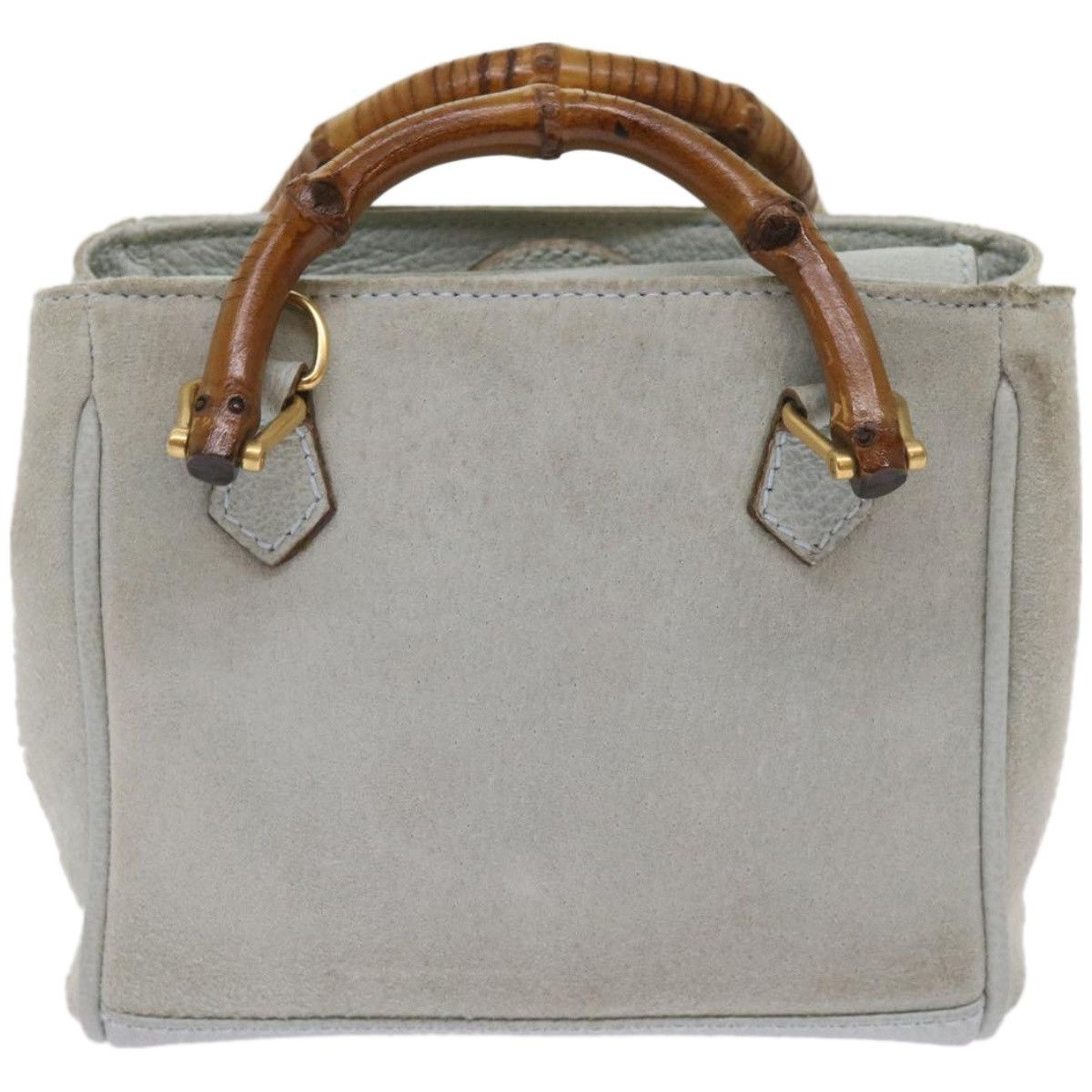 Gucci Bamboo Blue Suede Handbag (Pre-Owned) Size ONE SIZE - 2 Thumbnail