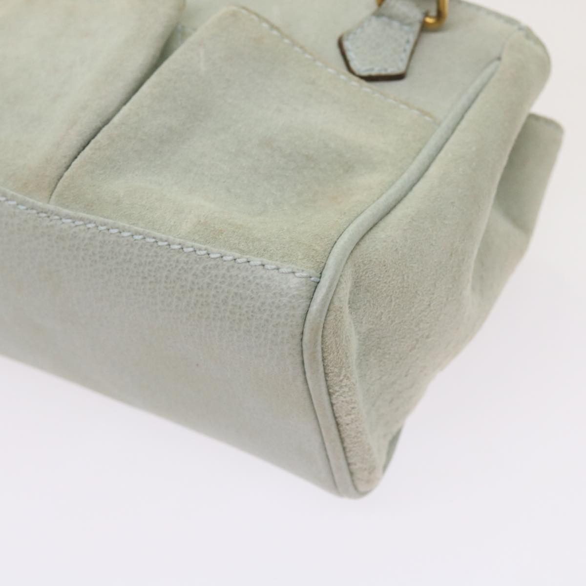 Gucci Bamboo Blue Suede Handbag (Pre-Owned) Size ONE SIZE - 19 Thumbnail