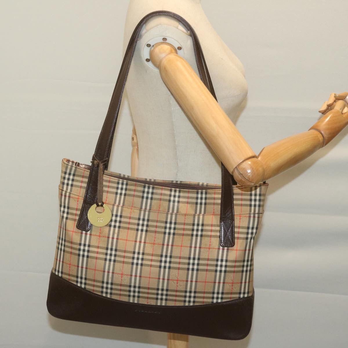 Burberry House Check Beige Canvas Tote Bag (Pre-Owned) Size ONE SIZE - 6 Thumbnail