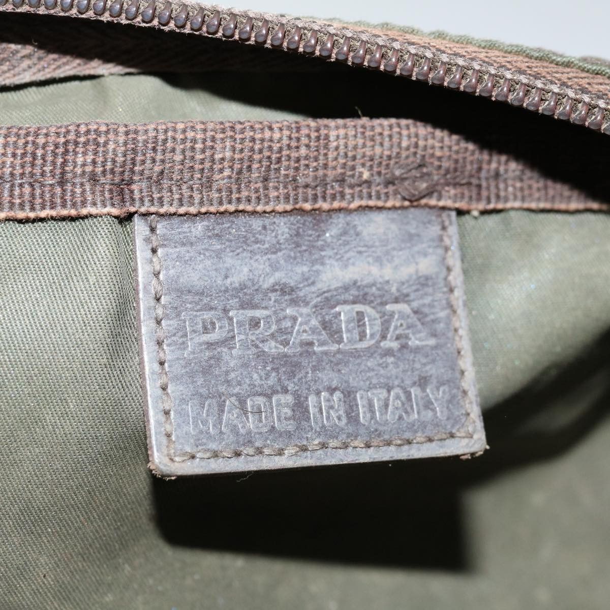 Prada Tessuto Khaki Synthetic Clutch Bag (Pre-Owned) Size ONE SIZE - 7 Thumbnail