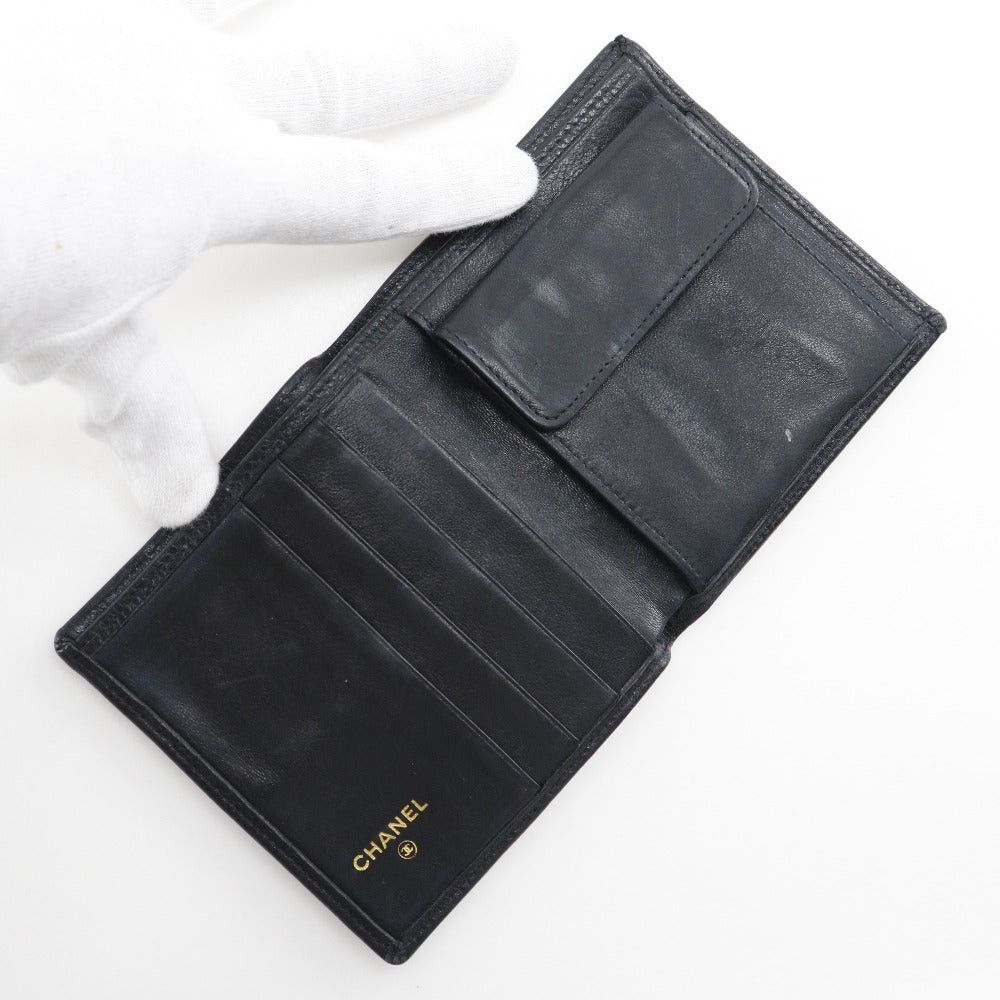 Chanel - Black Leather Wallet (Pre-Owned) Size ONE SIZE - 4 Thumbnail