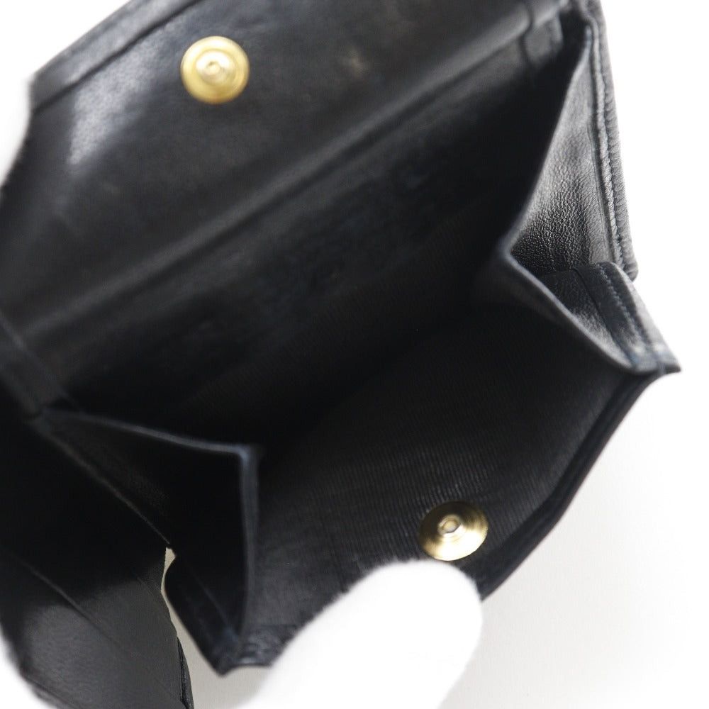 Chanel - Black Leather Wallet (Pre-Owned) Size ONE SIZE - 8 Thumbnail