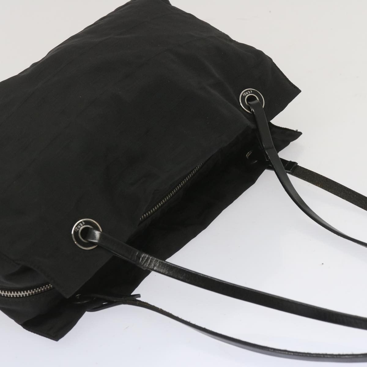 Fendi Zucca Black Canvas Shoulder Bag (Pre-Owned) Size ONE SIZE - 10 Thumbnail