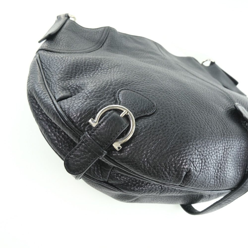 Salvatore Ferragamo Black Leather Shoulder Bag (Pre-Owned) Size ONE SIZE - 3 Thumbnail