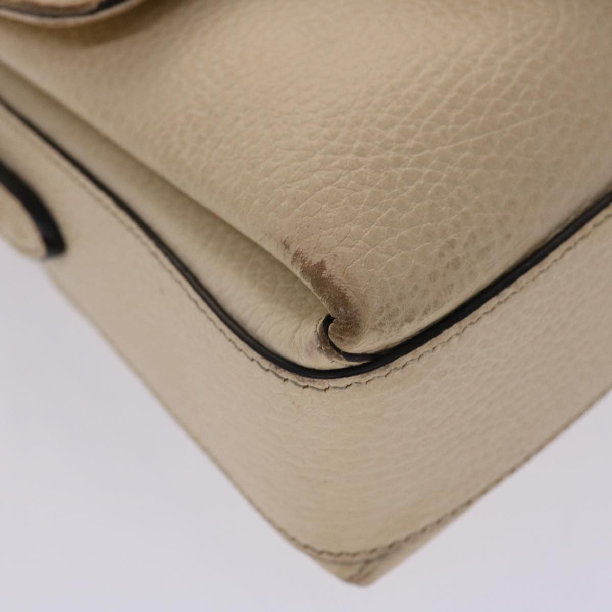 Gucci Interlocking White Leather Shoulder Bag (Pre-Owned) Size ONE SIZE - 15 Thumbnail