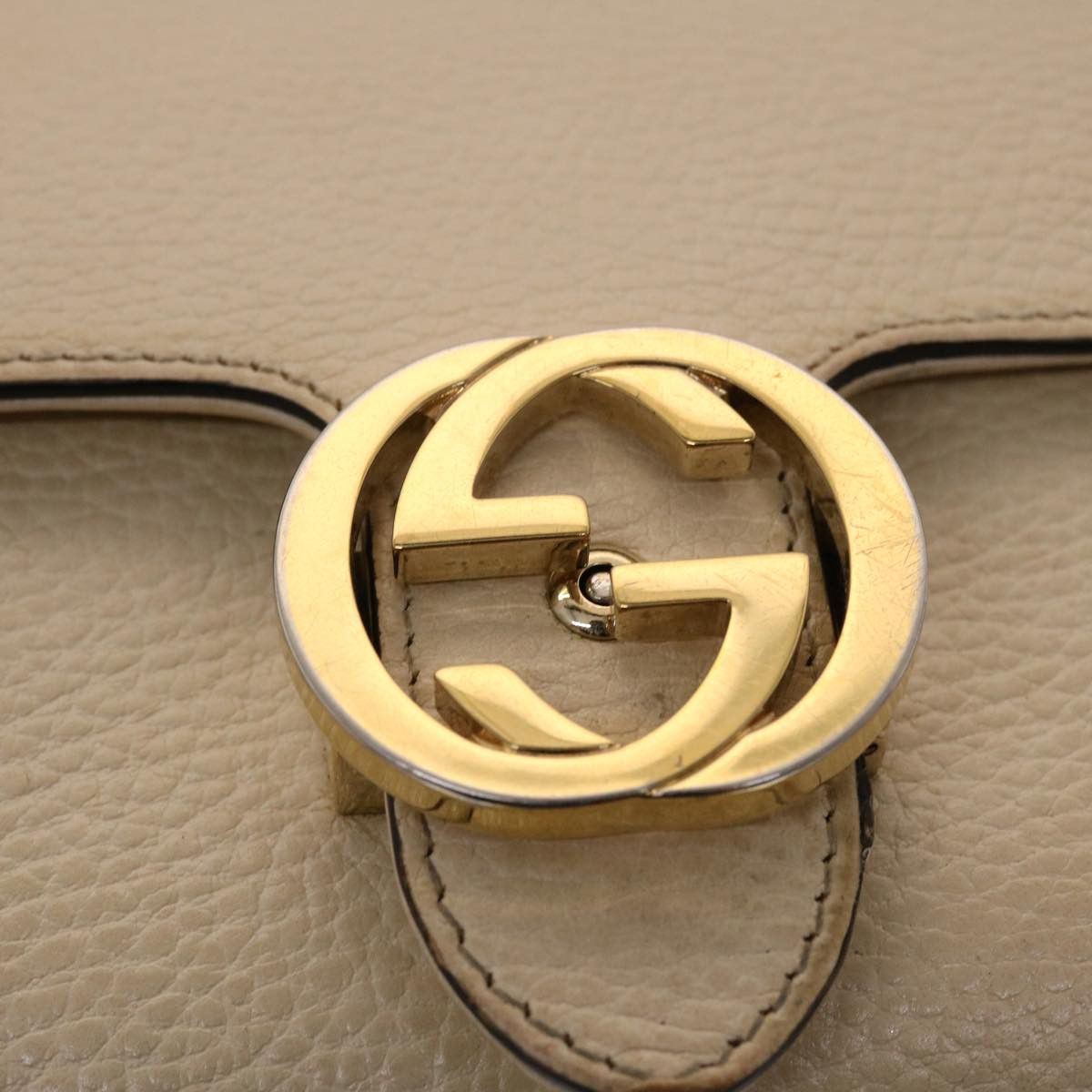 Gucci Interlocking White Leather Shoulder Bag (Pre-Owned) Size ONE SIZE - 18 Thumbnail