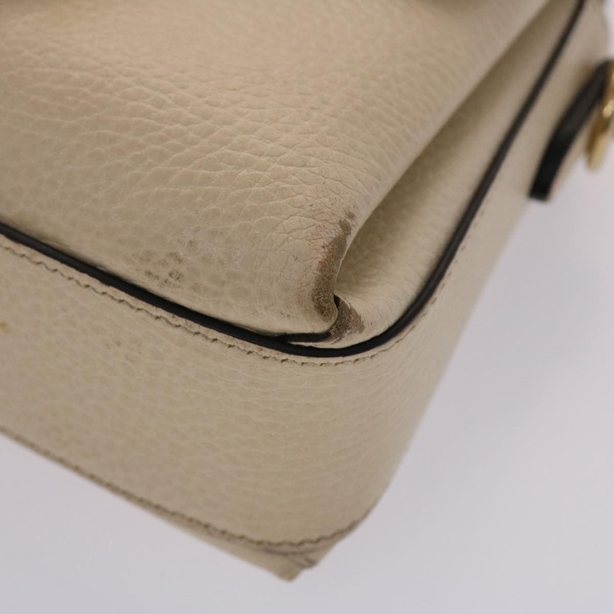 Gucci Interlocking White Leather Shoulder Bag (Pre-Owned) Size ONE SIZE - 14 Thumbnail