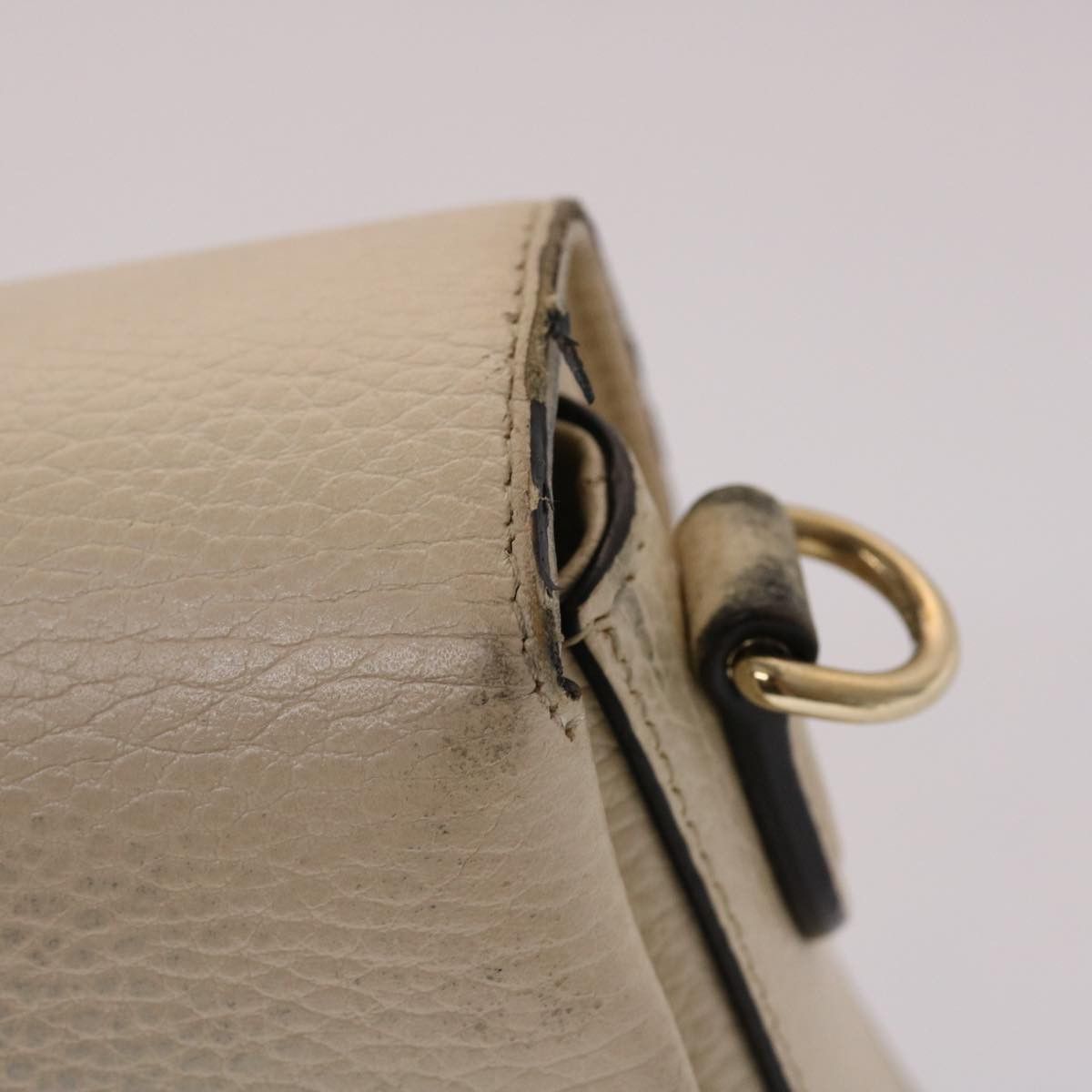 Gucci Interlocking White Leather Shoulder Bag (Pre-Owned) Size ONE SIZE - 12 Thumbnail