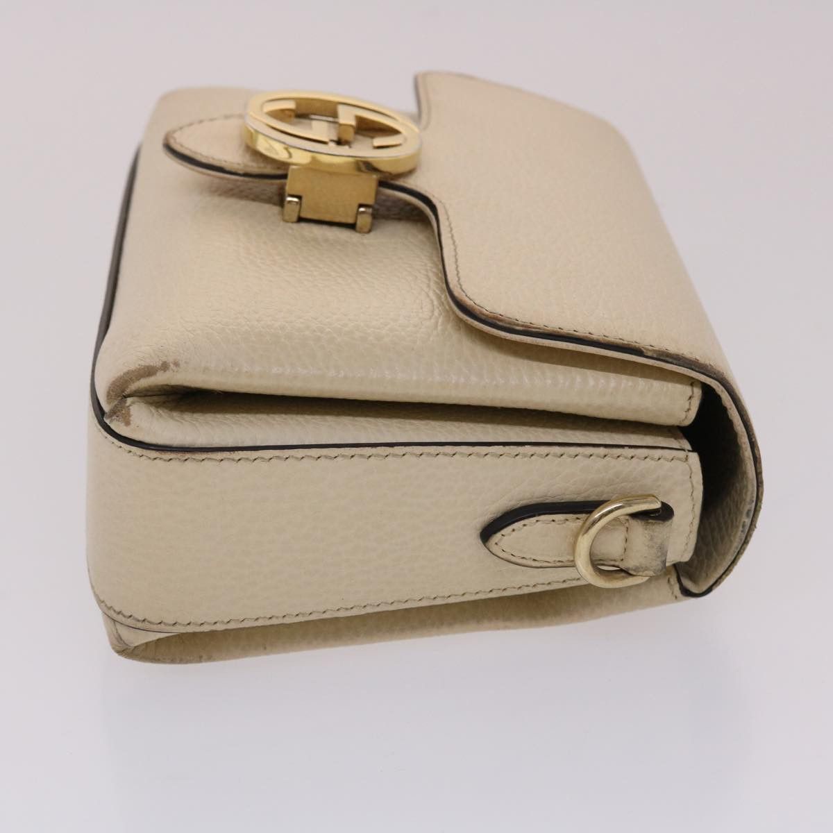 Gucci Interlocking White Leather Shoulder Bag (Pre-Owned) Size ONE SIZE - 10 Thumbnail