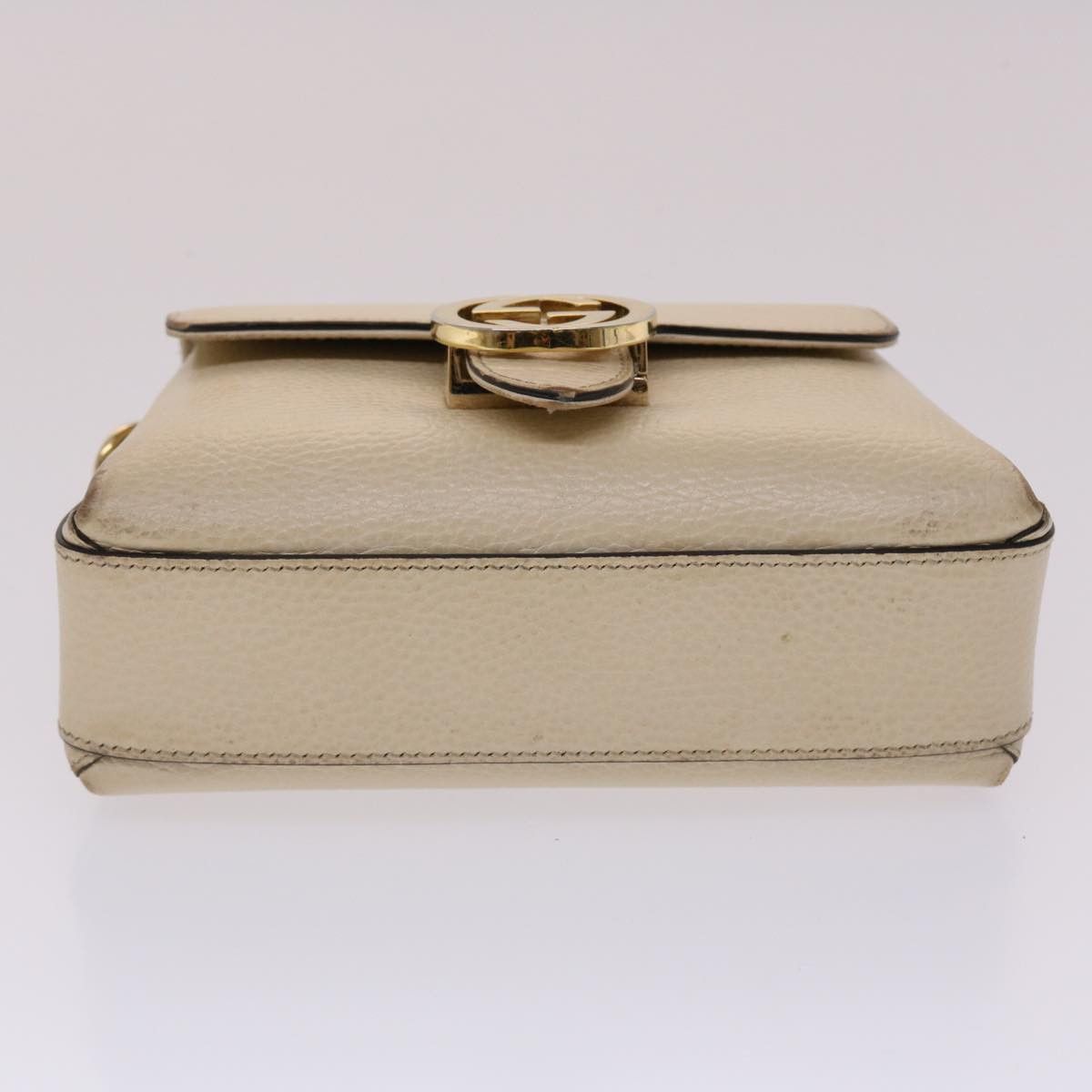 Gucci Interlocking White Leather Shoulder Bag (Pre-Owned) Size ONE SIZE - 3 Thumbnail