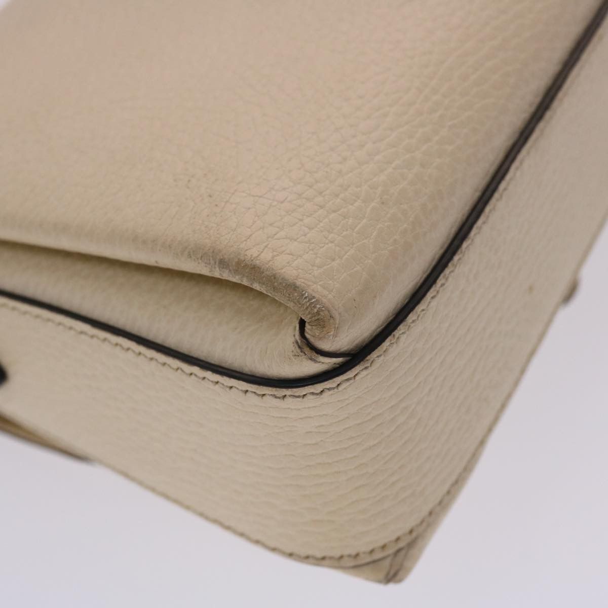 Gucci Interlocking White Leather Shoulder Bag (Pre-Owned) Size ONE SIZE - 17 Thumbnail