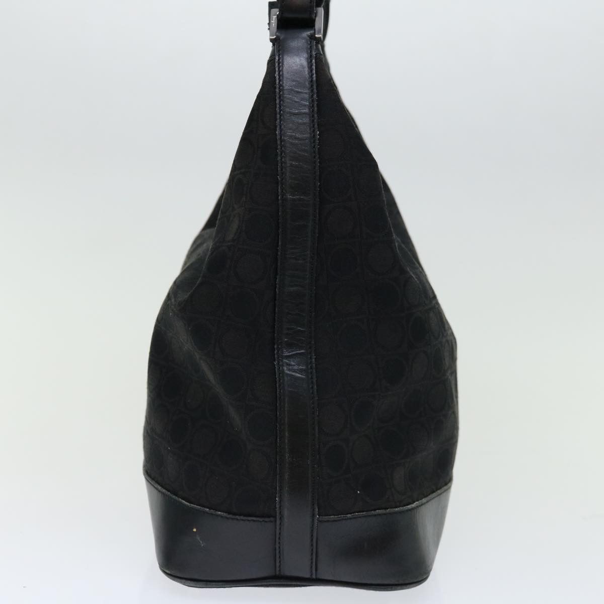 Salvatore Ferragamo Black Canvas Shoulder Bag (Pre-Owned) Size ONE SIZE - 9 Thumbnail